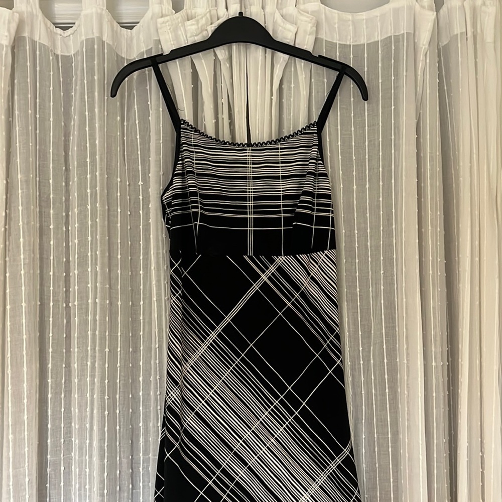 Vintage midi dress with frill detail